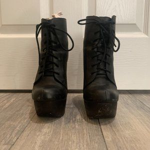 Jeffrey Campbell Roxie Bootie (Disressed Black) 8M